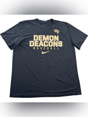 Nike Wake Forest Baseball TEAM ISSUED Demon Deacons Dri-FIT Men’s T-Shirt XXL
